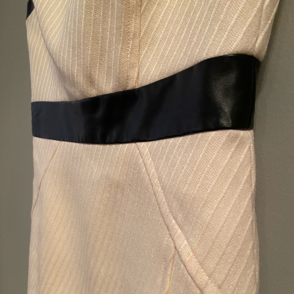 Milly of New York Leather Trim Knit Dress, Size 10 - Picture 8 of 16